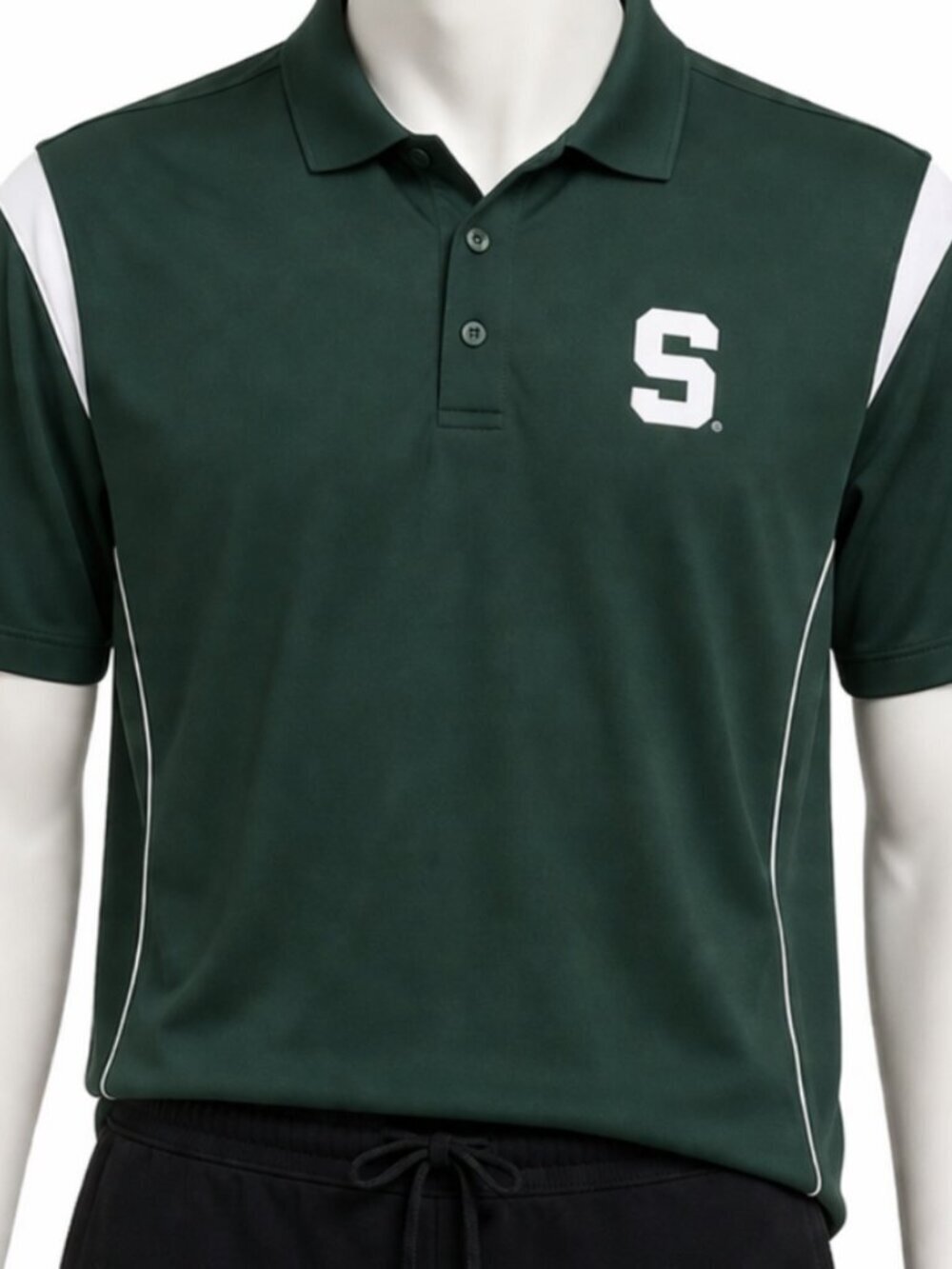 Michigan State Spartans Polo Shirt Mens XL Green NCAA Golf KA Inc Performance
